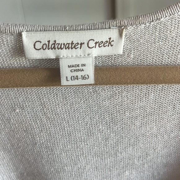 Coldwater Creek women’s size large short sleeve knit top - Picture 4 of 5